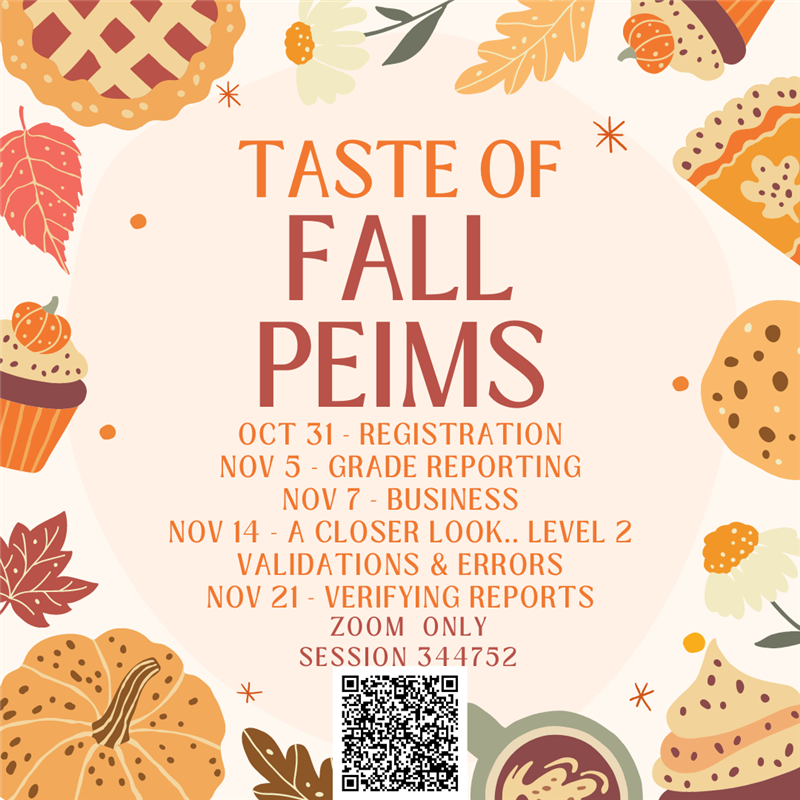 Taste Of Fall PEIMS